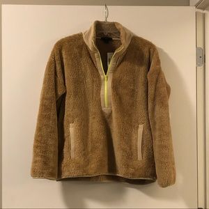 J crew fuzzy Sherpa 1/4 zip